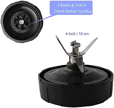 6-Fin Ninja Blender Blade Replacement parts Female Fins Blade Compatible with Ninja Auto iQ BL450 Blenders
