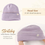 YANIBEST Beanie Hat for Women Men Satin Lined Beanie Hats Winter Hat Womens Cuffed Beanies Knit Skull Cap Warm Ski Hat Unisex