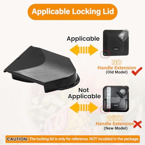 2Pcs Pour Spout Cover Replacement Compatible with Ninja Blender Lid 72oz, Replacement Lid Flap Spout Cover for Ninja Blender Pitcher Square Top, Black, Polycarbonate, BL660 BL740 BL770 BL780