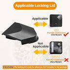 2Pcs Pour Spout Cover Replacement Compatible with Ninja Blender Lid 72oz, Replacement Lid Flap Spout Cover for Ninja Blender Pitcher Square Top, Black, Polycarbonate, BL660 BL740 BL770 BL780