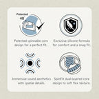 SpinFit Omni for True Wireless Earbuds & IEMs - MS - Patented Silicone Eartips for Replacement (1 Pair) (3.7 mm Nozzle Dia.)