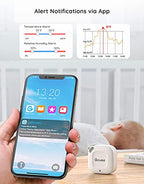 Govee Bluetooth Hygrometer Thermometer, Wireless Thermometer, Mini Humidity Sensor with Notification Alert, Data Storage and Export, 262 Feet Connecting Range, 2 Pack
