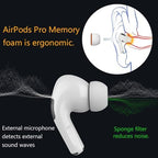 Upgraded Best Memory Foam Ear Tips for AirPods Pro 1st & 2nd Gen | New Version 5.0 | Comfortable Foam Ear Tips | Better Noise Cancellation | 3 Pairs Replacement Tips