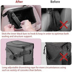 Ryhpez Car Trash Can with Lid - Truck Trash Bin Storage Bag, Automotive Garbage Can Waterproof, Collapsible Interior Car Accessories for Women Men Road Trip Essentials