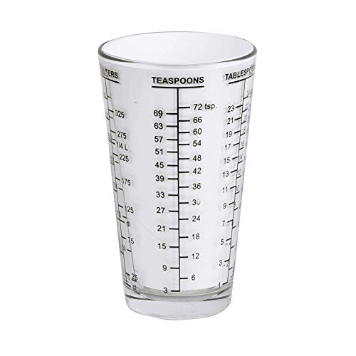 Kolder Multi-Purpose Liquid and Dry Measuring Cup, 16-Ounce, Black Print