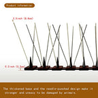 10 Pack Bird Spikes-11.81 x 0.82 x 3.93 Inch Upgraded Bird Spike Stainless Steel-Bird Deterrent Spikes Keep Pigeon,Raccoon, Cats, Crow Away -Bird Spikes Fence for Railing and Roof (Brown)