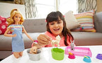 Barbie Play 'n Wash Pets Playset with 3 Color-Change Animals & 10 Toy Accessories, Blonde Fashion Doll with Blue Eyes