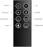 New Replacement Remote Control for Bose TV Speaker and Solo Soundbar Series II – Compatible with Bose Solo 5,10,15 Sound Systems (Models 418775, 431974, 732522, 845194, 740928-1120, 838309-1100)