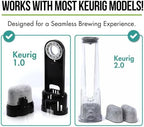12-Pack KEURIG Filter Replacement - Water Filters for Keurig 2.0 Coffee Maker and Ninja DualBrew Brewer by PureHQ - Universal Fit K-Classic, K Supreme, K-Slim, K-Duo, K-Express - Charcoal Cartridges