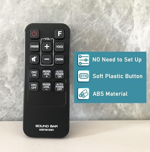 Replacement Remote Control for LG Sound bar LAS454B SH3K LAS485B SJ7 SJ9 SJ4Y SK3D SK4D SK1 Surround bar