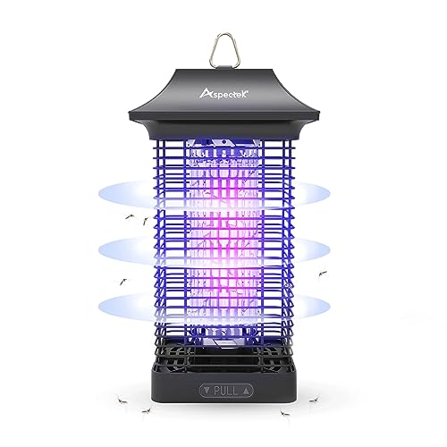 ASPECTEK Electric Bug Zapper Outdoor,Powerful Mosquito Zapper 20W, Insect Fly Zapper Indoor, UV Light Fly Killer for Home Patio Backyard Camping, Waterproof, Up to 1000sq. FT Coverage(Square)