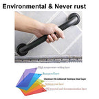 16 Inch Stainless Steel Shower Grab Bar,ZUEXT Oil Rubbed Black Shower Handle,Bathroom Balance Bar,Safety Hand Rail Support Bar for Handicap Elderly Injury,Senior Assist Bar,Wall Concealed Mount Handle