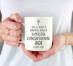 Andaz Press Funny 11oz. Ceramic Coffee Tea Mug Gift, This is What a Badass Ninja Superstar Congressional Aide Looks Like, 1-Pack