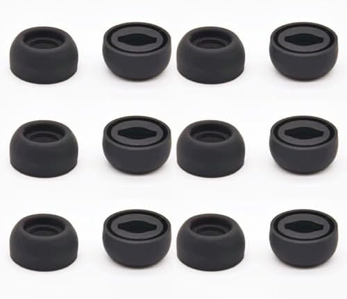 6Pair Upgraded Eartips Set with Dust Gaurd Net for Galaxy Buds Pro Earbuds,Replacement Silicone Ear Tips for Samsung Galaxy Buds Pro(SM-190) Fit in Charging Case-Black