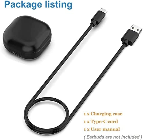 Charging Case for Samaung Galaxy Buds 2 Pro SM-R510, Replacement Charger Cradle with USB-C Cable for Galaxy Buds Pro 2, LED Indicator (700mAh, Black)