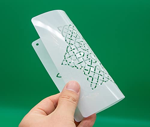 NEGLEX Celtic Knot Stencils, Traditional Irish Designs, 6 X 6 Inch Reusable Mylar Stencil for DIY Crafts and Decorations, Celtic Stencil for Painting On Wood, Fabric, Walls, and More 20PCS