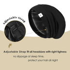 YANIBEST 2 Pcs Silk Bonnet Satin Bonnet Hair Bonnet for Sleeping- Adjustable Saty on Satin Lined Slouchy Beanie Hat for Women