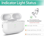 Wireless Charging Case Replacement Compatible with AirPods Pro 1st & 2nd Generation, AirPods Pro 1st & 2nd Charger Case with Bluetooth Pairing Sync Button - No Earbuds