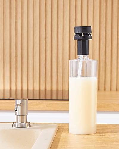 【Updated】 Soap Dispenser Bottle for Kitchen Sink Replacement - 500ML/17oz Soap Bottle - A Replacement for Your Soap Dispenser, Please Confirm The Adapter Maximum Connection Size Before
