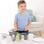 Melissa & Doug 22-Piece Play Kitchen Accessories Set - Utensils, Pot, Pans, and More , White