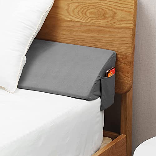 Vekkia King Bed Wedge Pillow for Headboard Gap/Mattress Gap Filler/Headboard Pillow/Bed Gap Filler,Close Gap(0-6") Between Mattress and Headboard,Stop Loosing Your Pillows,Phone(Gray 76"x10"x6")
