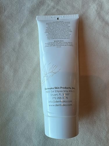 Dermaka Skin Cream 4 oz. All-Natural Skin Cream- Formulated by a surgeon to aide in healing damaged skin. Moisturizing Lotion helps issues that may cause skin irritation.