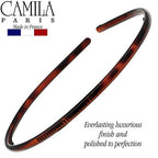 Camila Paris AD105 French Fashion Headband for Women, Skinny with Teeth for Strong Hold Grip Women's Hairband, Very Flexible, No Slip and Durable Styling Girls Hair Accessories, Made in France