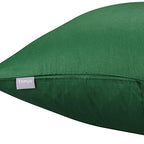 Thmyo 4-Pack 100% Cotton Comfortable Solid Decorative Throw Pillow Case Square Cushion Cover Sublimation Blank Pillow Covers DIY Throw Pillowcase for Sofa Couch(18x18 inch/ 45x45cm,Christmas Green)