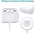 Wireless Charging Case Compatible with AirPods Pro 1st & 2nd Generation, for Airpods Pro Charger Replacement Cases, Support Bluetooth Pairing&Sync Button,White