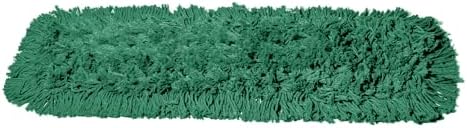 Commercial Dust Mop Replacement Head - 24 x 5 in. Cotton Nylon Reusable Mop Head- Industrial Dust Mop Refill for Floor Cleaning & Janitorial Supplies, Green