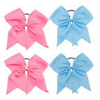 Cheer Bows, Pink Cheer Bows, Blue Cheer Bow, Cheerleading Bows, Cheer Bows for Cheerleaders, 4 Pcs 8 Inch Bow Hair Accessories, Cheerleader Bow, Cheerleader Gifts for Women