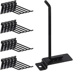 Swpeet 20Pcs 6 Inch Heavy Duty Slatwall Hooks Assortment Kit, Slatwall Accessories Slatwall Panel Hooks Garage Organization Slat Wall Hooks Pegboard Gridwall Hooks Display Hooks for Retail Black
