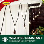 Command Outdoor Light Clips, 16 Clear Clips and 20 Command Strips, Damage Free Hanging Outdoor Light Clips with Weather Resistant Strips, No Tools Wall Clips for Hanging Outdoor Lights and Cables