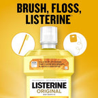 Listerine Original Antiseptic Oral Care Mouthwash to Kill 99.9% of Germs That Cause Bad Breath, Plaque and Gingivitis, ADA-Accepted Mouthwash, Original Flavored Oral Rinse, 1.5 L, 6 Pack