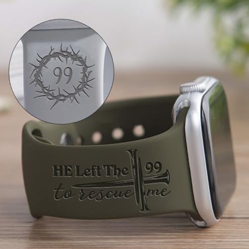 Christian Personalized Strap, Engraved Silicone Strap Bands 38mm 40mm 41mm 42mm 44mm 45mm 49mm Bible Quote Sport Band Replacement With Series 8 7 Se 6 5 4 3 2 1