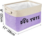 PET ARTIST Dog Toy Basket Bin- Rectangular Storage Box Chest Organizer for Dog Toys,Dog Coats,Dog Clothing,Dog Apparel & Accessories,Purple