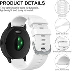 Meliya for Garmin Forerunner 245 / Forerunner 645 / Forerunner 165 / Forerunner 158 / Forerunner 55 Watch Band Women Men, 20mm Soft Silicone Replacement Strap for Garmin Forerunner 245/645 Music SmartWatch