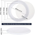 Facmogu 2PCS 8in White Ceiling Speaker Covers, Surface Mount Speaker Grill Mesh Round Speaker Grille Woofer Car Speaker Grill Cover Guard Protector Replacement Round Metal Grills