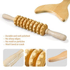 TZEAFDC 3 Pack Wood Therapy Massage Tools Lymphatic Drainage Massager for Body Shaping
