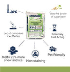 Organic Melt Premium Granular Ice Melt. Eco Friendly, Pet Friendly, Driveway and Sidewalk Safe 5kg (11lbs) Shaker Jug