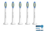Philips Sonicare Genuine SimplyClean Replacement Toothbrush Heads, 5 Brush Heads, White, HX6015/03