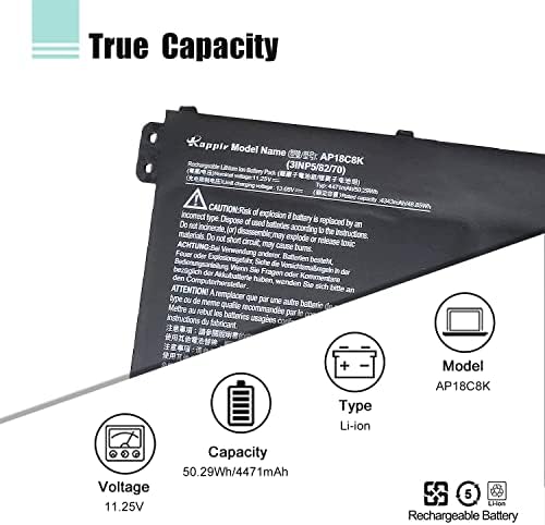 AP18C8K Laptop Battery Replacement for ACER Aspire 5 A514-52 Chromebook 314 C933 Swift 3 SF314-42 SF314-57 SF314-57G SF314-58 Series Notebook