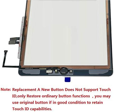 for Black iPad 6 2018 6th Generation A1893 A1954 Touch Screen Digitizer Assembly Replacement with Home Button,Camera Bracket,Pre-Installed Adhesive,Tool Repair Kit