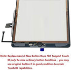 for Black iPad 6 2018 6th Generation A1893 A1954 Touch Screen Digitizer Assembly Replacement with Home Button,Camera Bracket,Pre-Installed Adhesive,Tool Repair Kit