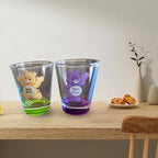 SIHPTO Swear Bears Shot Glasses 6-Pack Mini Glass Set，1.5 Ounces Swear Bears One Mouth Cup，Cocktail, Whiskey Six Colors Shot Glasses Set
