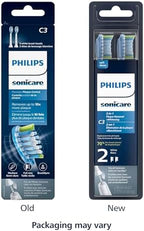 Philips Sonicare C3 2-in-1 Plaque Removal+Whitening Brush Heads, Genuine Replacement Toothbrush Heads, White, 2 Pack, HX9042/65