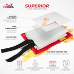 Mart Cobra Emergency Fire Blanket for Home and Kitchen - 5 Pack - Fire Blankets Emergency for Home Safety 40” x 40” - Suppression Shield Retardant Extinguisher Fiberglass Welding Fireproof Cloth Towel