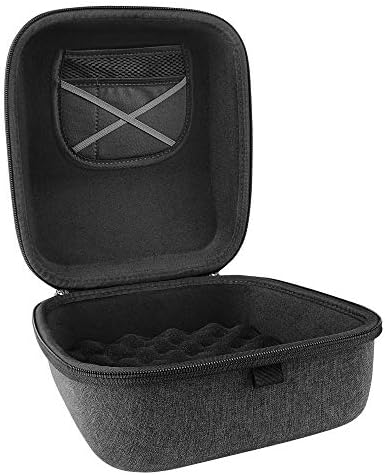 Geekria Shield Case for Large-Sized Over-Ear Headphones, Replacement Hard Shell Travel Carrying Bag with Cable Storage, Compatible with HiFiMAN HE 6se, HE 1000 Headsets (Dark Grey)