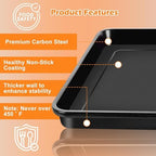 Air Fryer Grill Pan for Ninja Foodi DT251 DT201 DT200 Digital Air Fryer Countertop Oven, 13.6 * 11.6'' Air Fryer Grill Plate Crisper Plate Rack Accessories Replacement Parts Tray,Dishwasher Safe