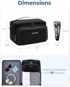 BAGSMART Toiletry Bag for Men, Wide Opening Travel Bag for Toiletries, Dopp Kit Water Resistant Shaving Hygiene Bag for Bathroom Shower, Toiletries Accessories,Travel Essentials (Navy Blue)